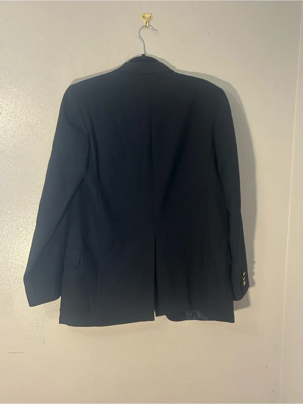 Nordstrom Men’s Navy Blazer Sport Coat 20R Gold Brass Buttons Wool Blend Classic